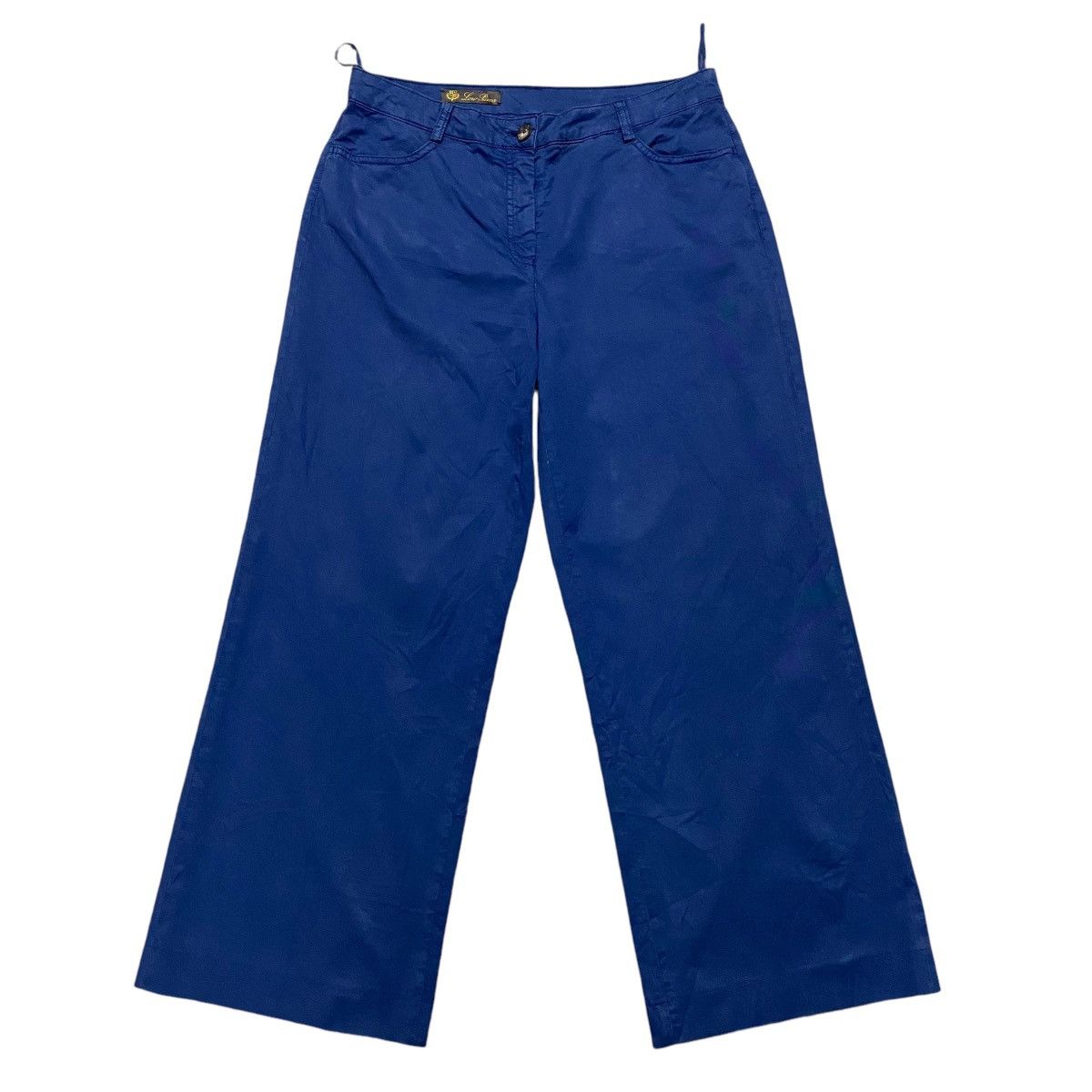 Loro Piana Loro Piana Navy Wide Leg Trouser Size 30" / US 8 / IT 44 - 1 Thumbnail