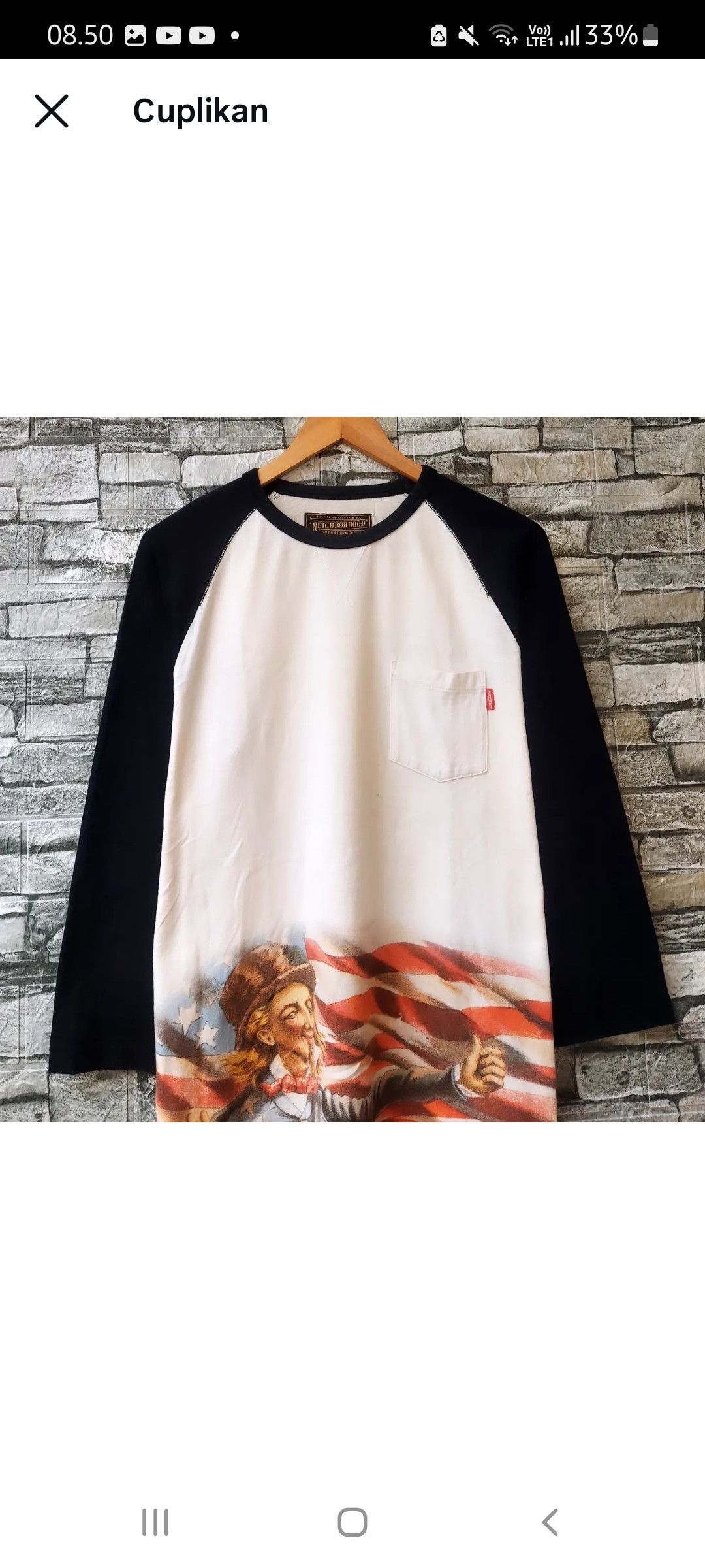 Neighborhood Neighborhood US Flags Raglan Shirt Size US L / EU 52-54 / 3 - 3 Thumbnail