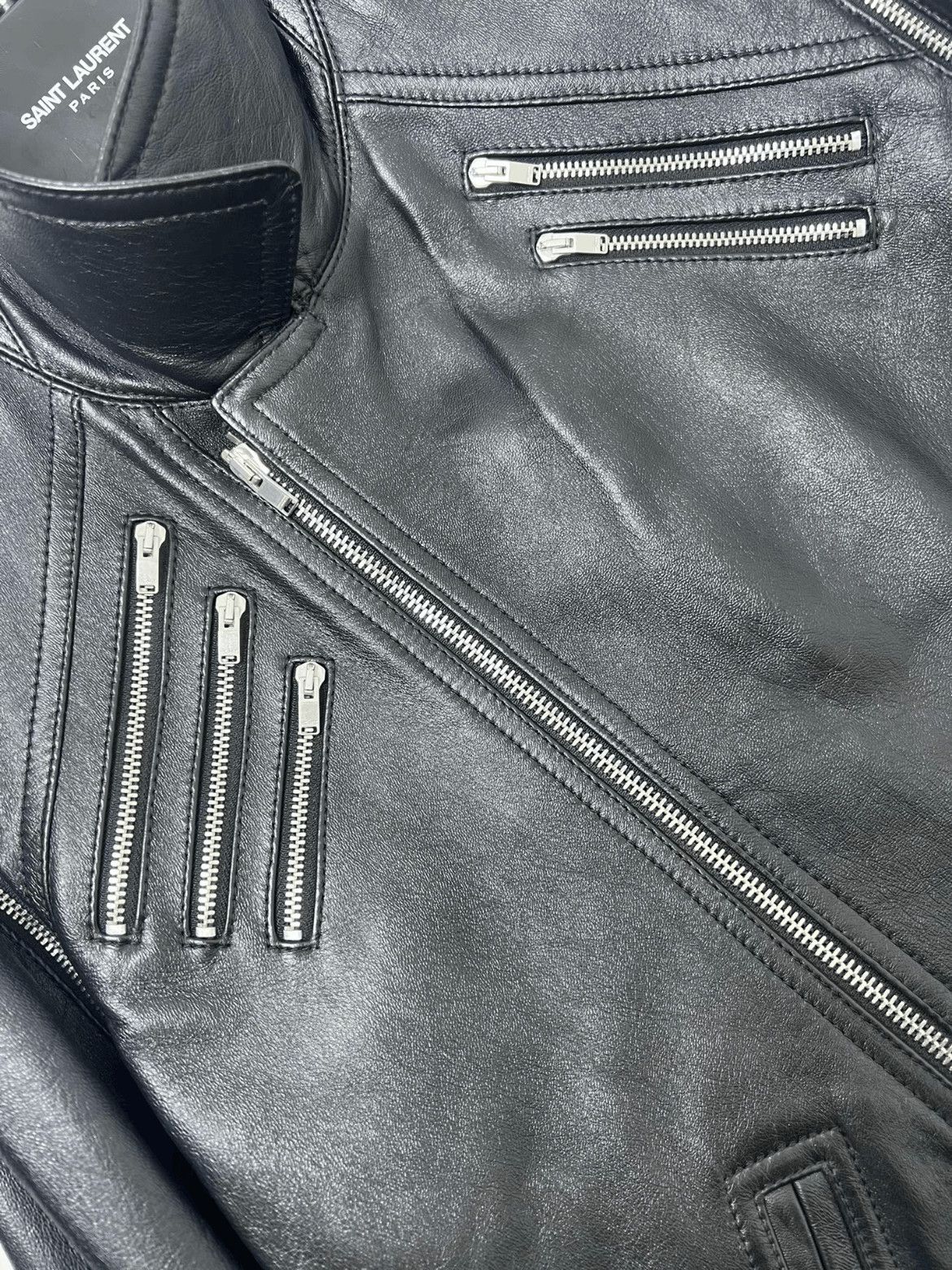 Saint Laurent Paris Sz 48 Saint Laurent Paris 15AW Multi Zipper Leather Jacket Size US M / EU 48-50 / 2 - 3 Thumbnail