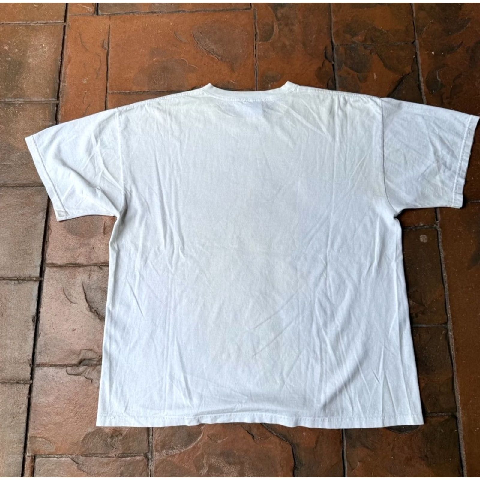 Nike VINTAGE Nike Logo Graphic T-Shirt Large White 90s Tennis Mens Short Sleeve Crew Neck Cotton Logo Double-Sided Size US L / EU 52-54 / 3 - 3 Thumbnail