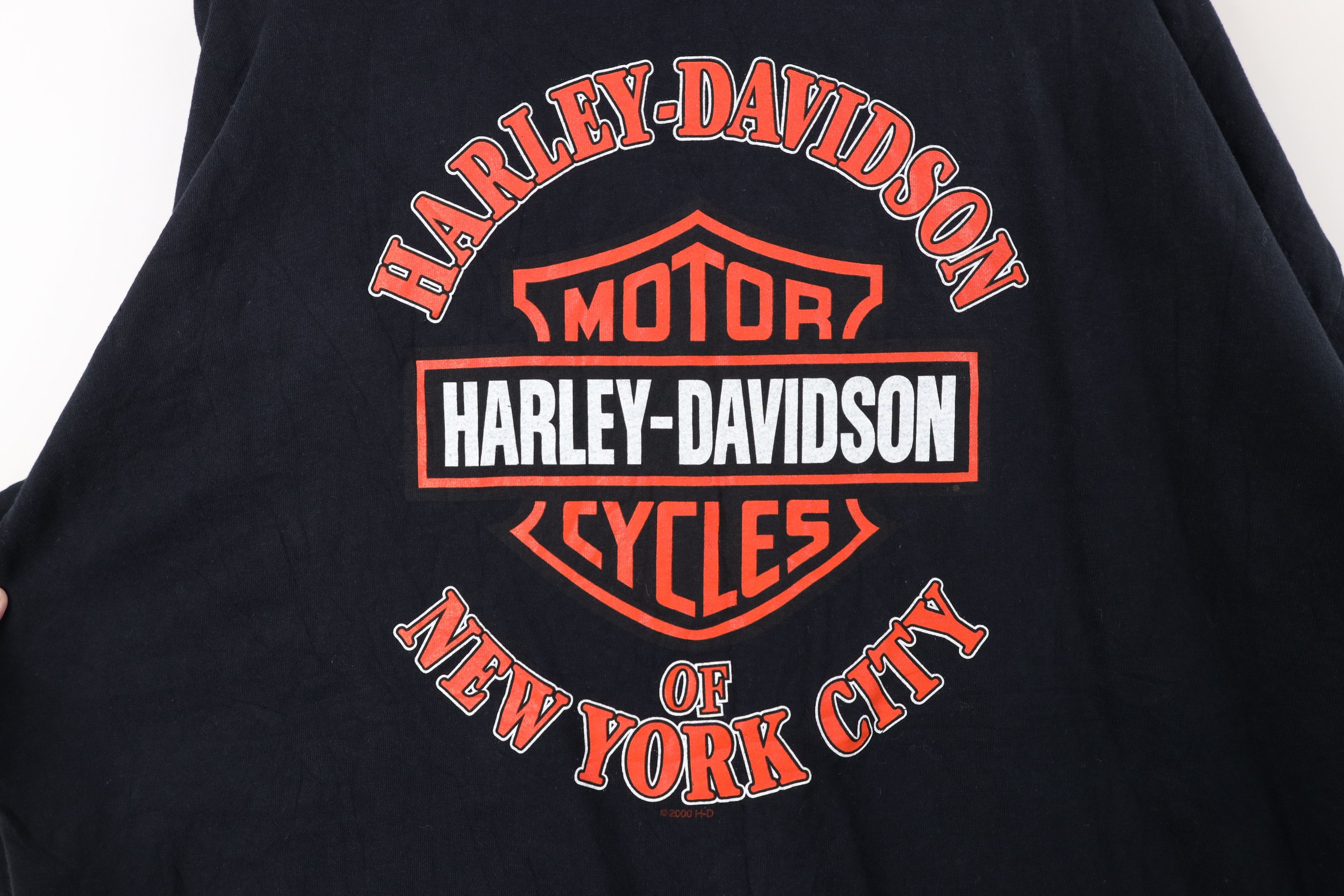 Harley Davidson Vintage Y2K 2000 Harley Davidson Logo New York T-Shirt USA Size US XXL / EU 58 / 5 - 11 Thumbnail