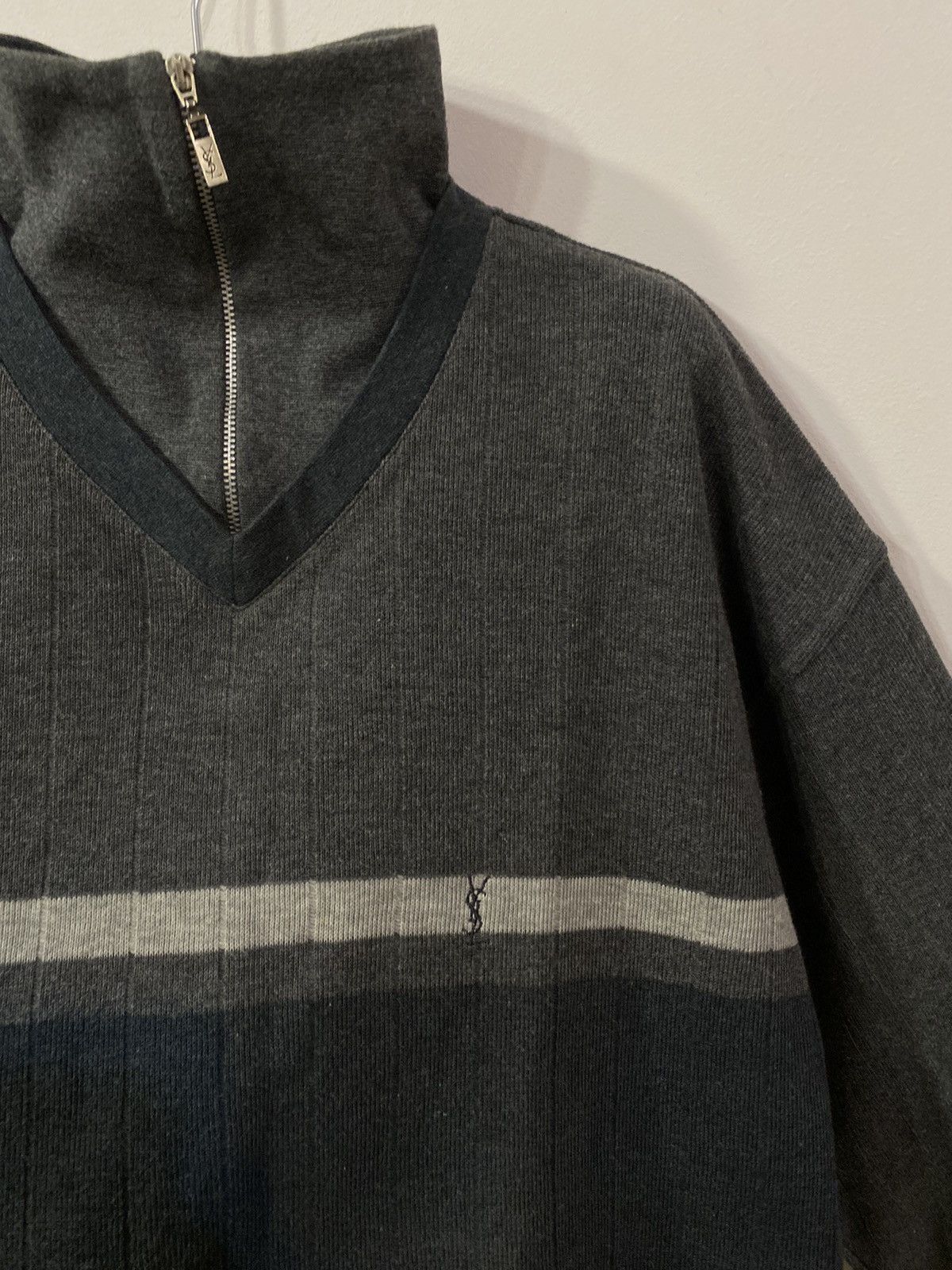 90’s YSL Sweatshirt 1/4 Zip YSL Sweater Old Money