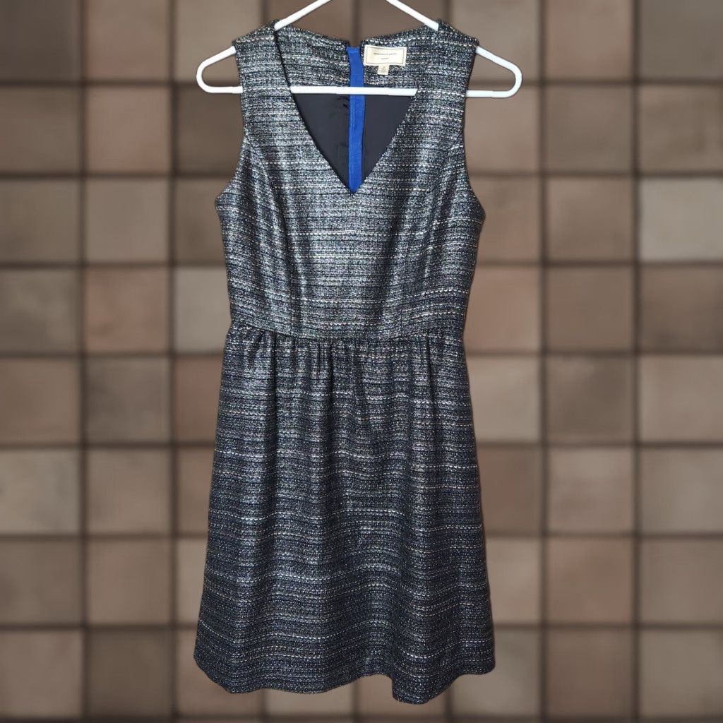 Anthropologie VINTAGE Anthropologie Moulinette Soeurs Metallic Tweed Glissade Sheath Dress-Size 2 Size XS / US 0-2 / IT 36-38 - 1 Thumbnail