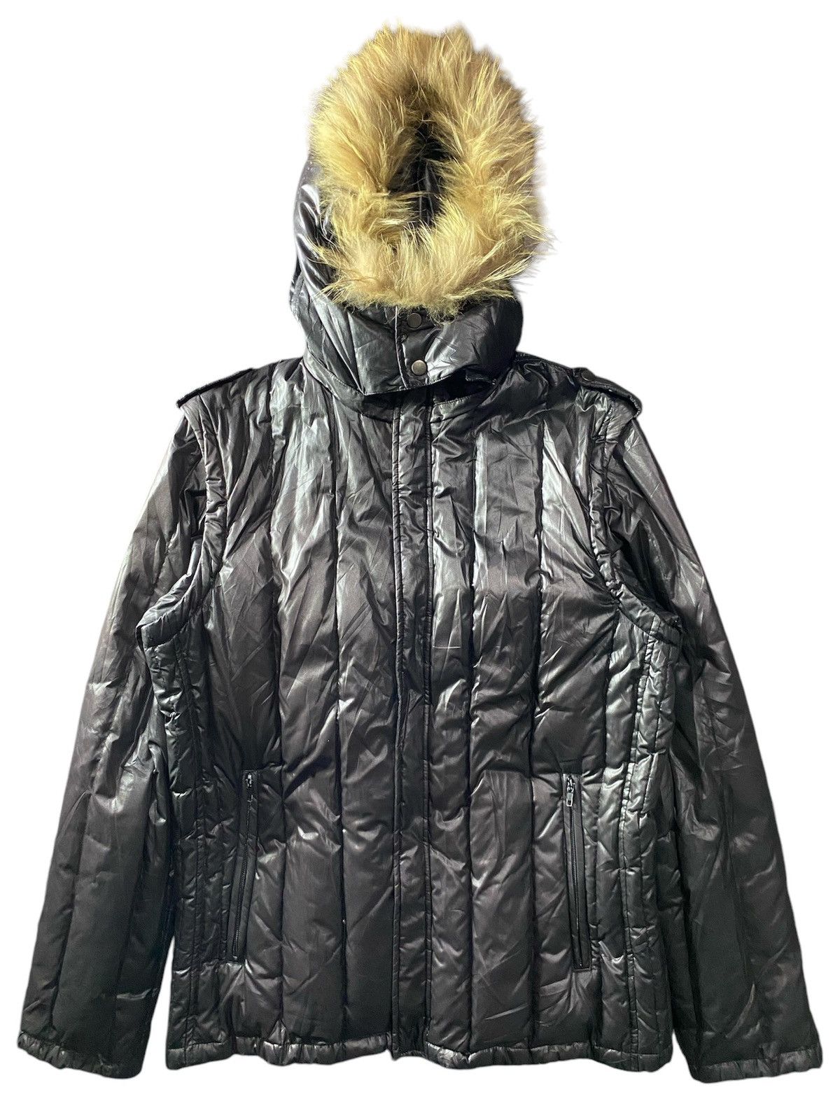 Le Grande Bleu (L.G.B.) Japanese klein plus+ homme puffer faux fur jacket Size US M / EU 48-50 / 2 - 1 Thumbnail