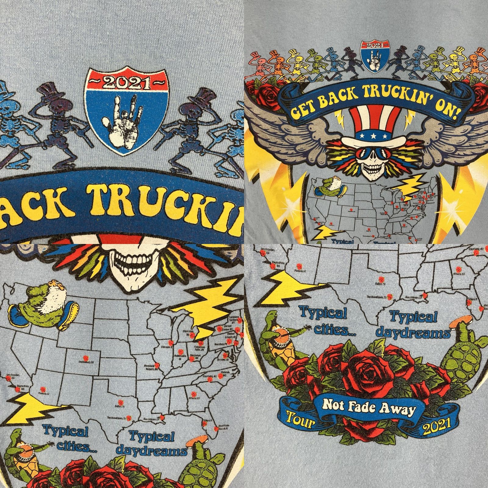 Vintage VINTAGE Grateful Dead T Shirt Fare Thee Well Music Tour 2021 Medium Still Truckin' USA Size US M / EU 48-50 / 2 - 10 Thumbnail