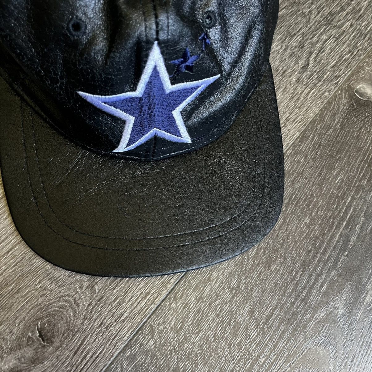 NFL × Vintage Vintage 1990s NFL Dallas Cowboys Pleather Star SnapBack Hat Size ONE SIZE - 4 Thumbnail