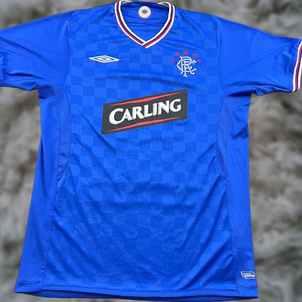 Umbro Umbro Glasgow Rangers 2009 2010 Home Football Jersey Mens M Blue shirt adult short sleeve moisture wicking quick dry jersey Size US M / EU 48-50 / 2 - 1 Thumbnail