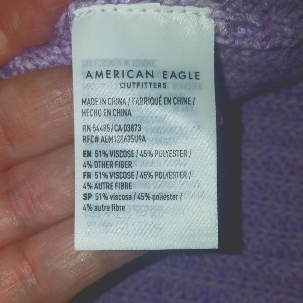 Designer NWOT American Eagle Purple and White Sweater Size Small Size S / US 4 / IT 40 - 3 Thumbnail