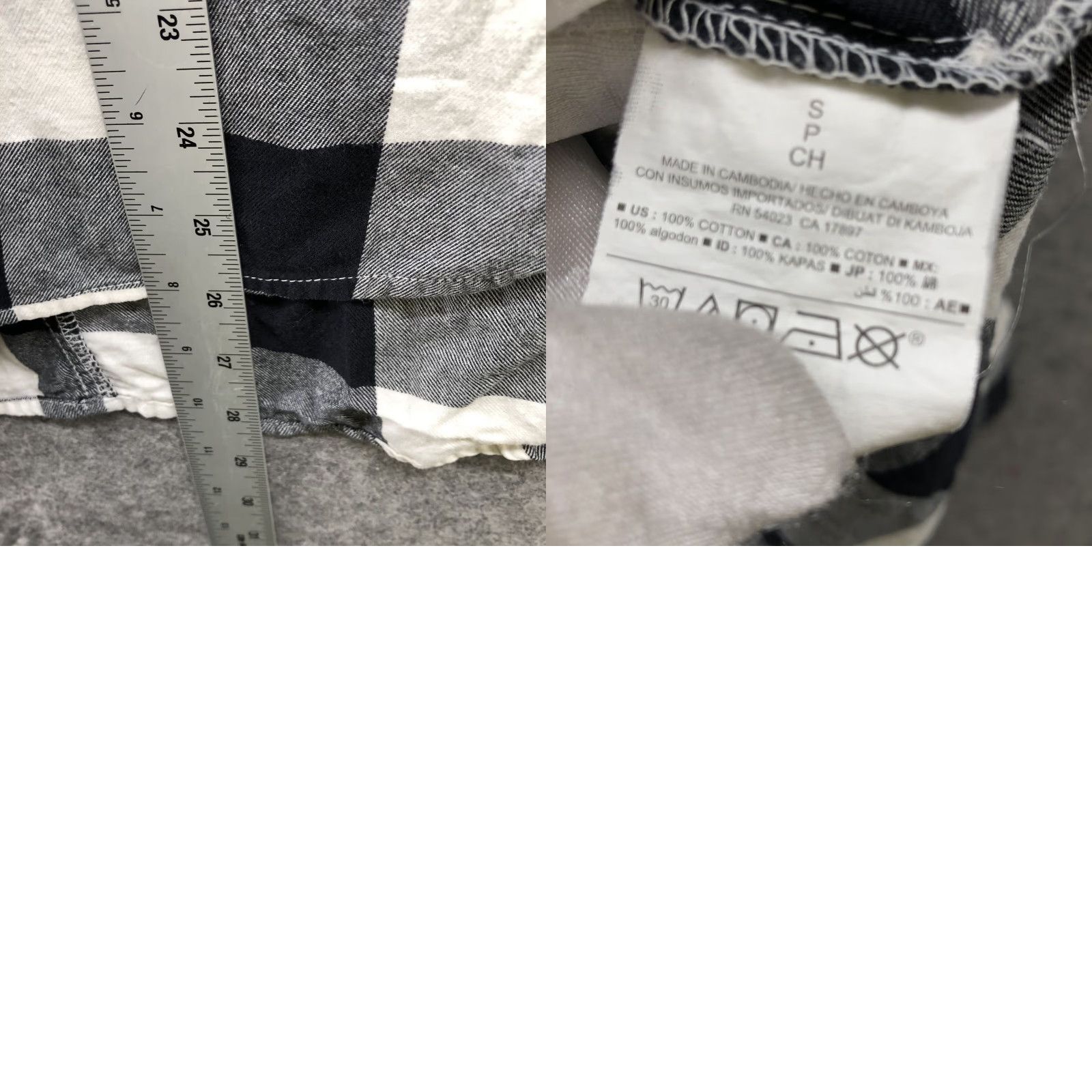 Old Navy Old Navy Boyfriend Flannel Shirt Womens S Black White Check Plaid Button-Up Casual Fall Winter Size S / US 4 / IT 40 - 8 Thumbnail