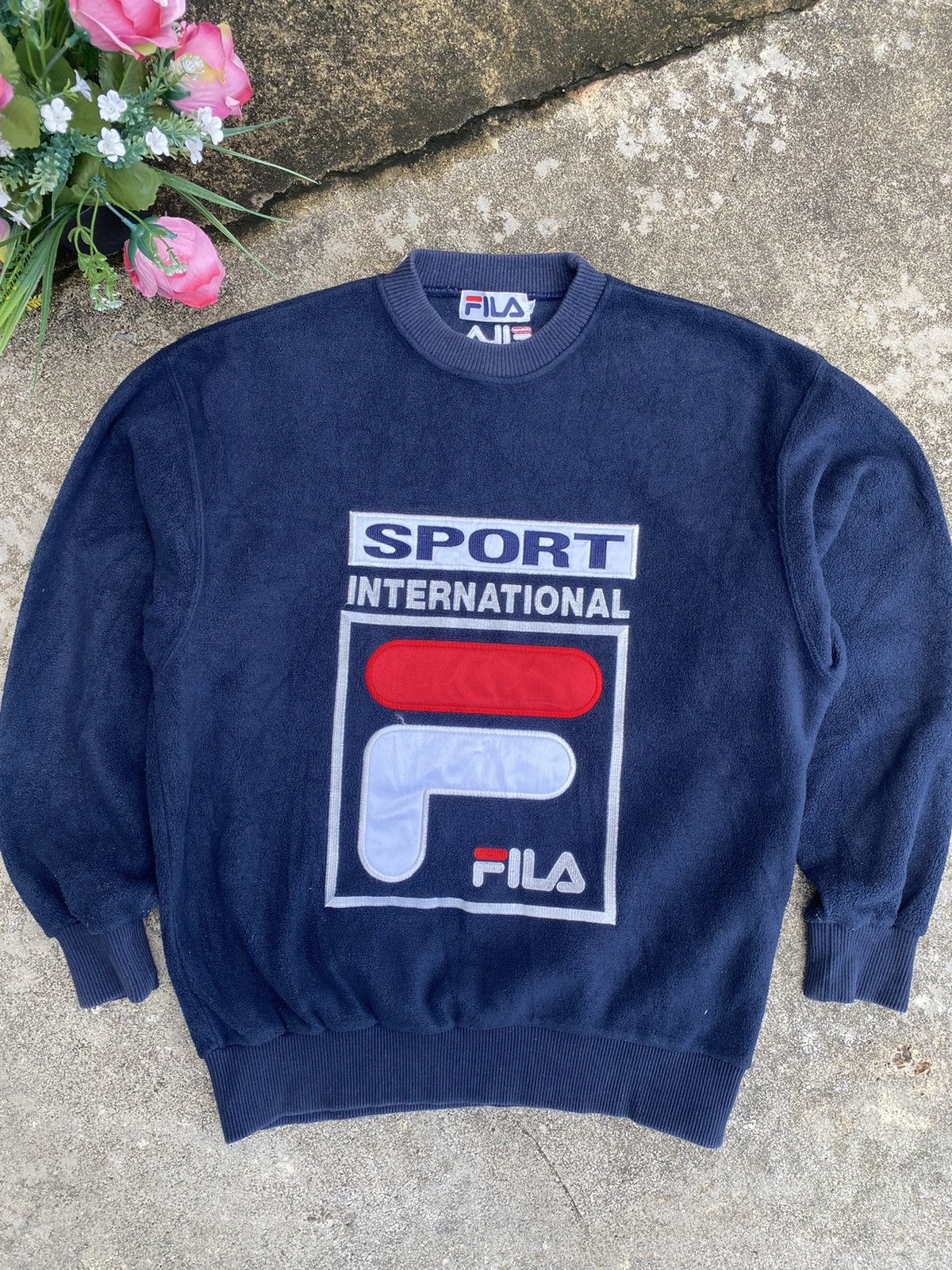 Fila 23”x27” ❗️Vintage 90s Fila Sport Embroidery Logo Sweatshirt Size US M / EU 48-50 / 2 - 1 Thumbnail