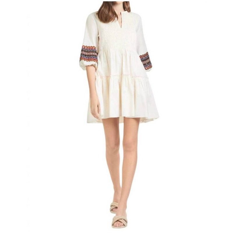Sachin + Babi Ivory Size XL NEW Boho Coco Cotton Mini Dress