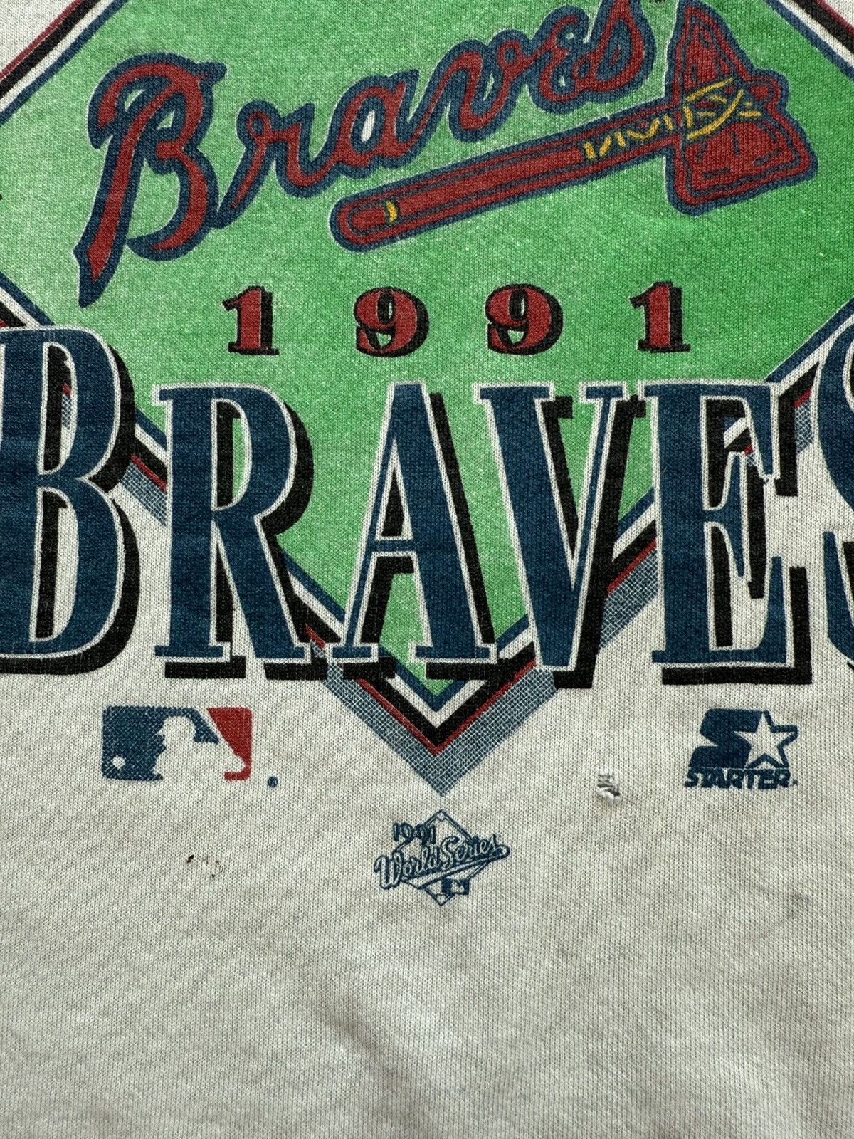 Starter Vintage Starter Atlanta Braves NL Champions ‘91 Sweatshirt Size US XL / EU 56 / 4 - 8 Thumbnail