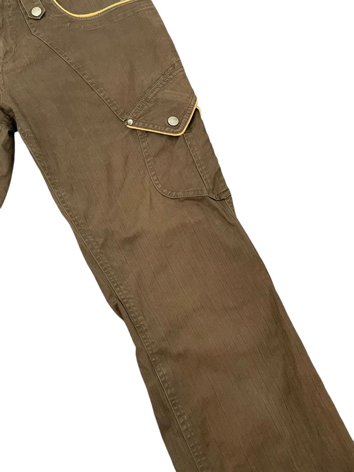 Le Grande Bleu (L.G.B.) Flare Cargo Semantic Design Faded Herringbones 1🟦4 Size US 31 - 16 Thumbnail