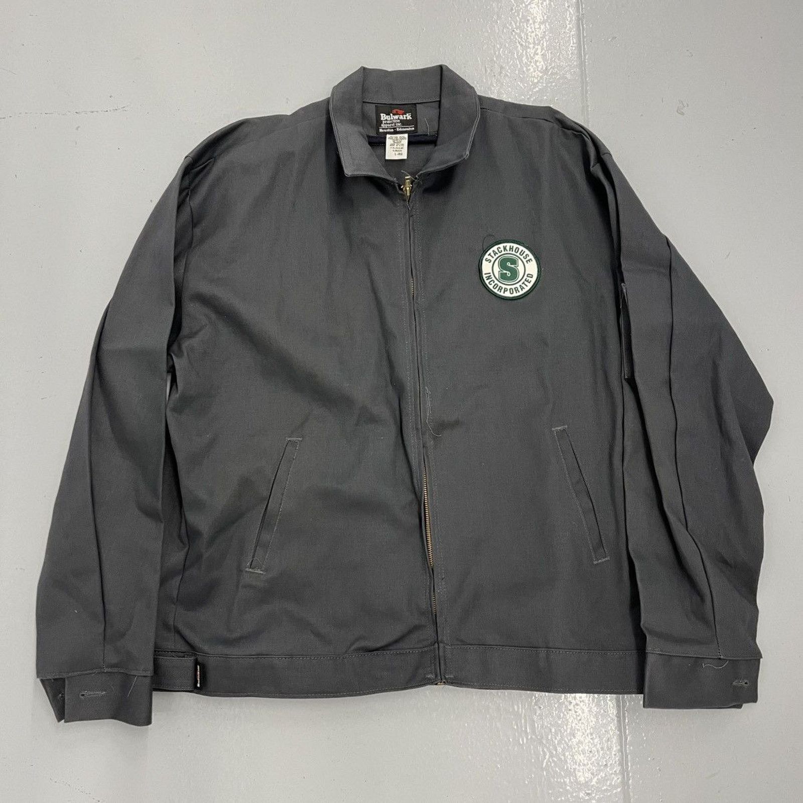 Other Vintage 90s Grey Canvas Cotton Boxy Workwear Mechanic Jacket Size US L / EU 52-54 / 3 - 1 Thumbnail