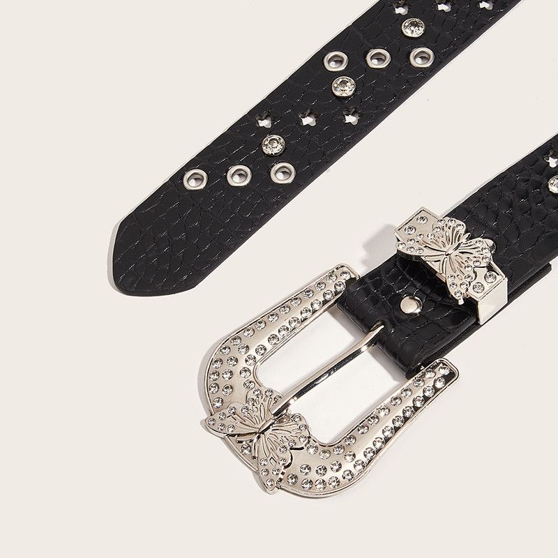 Designer × Japanese Brand × Vintage Punk Diamond Butterfly Rivet Belt Vintage Size ONE SIZE - 4 Thumbnail