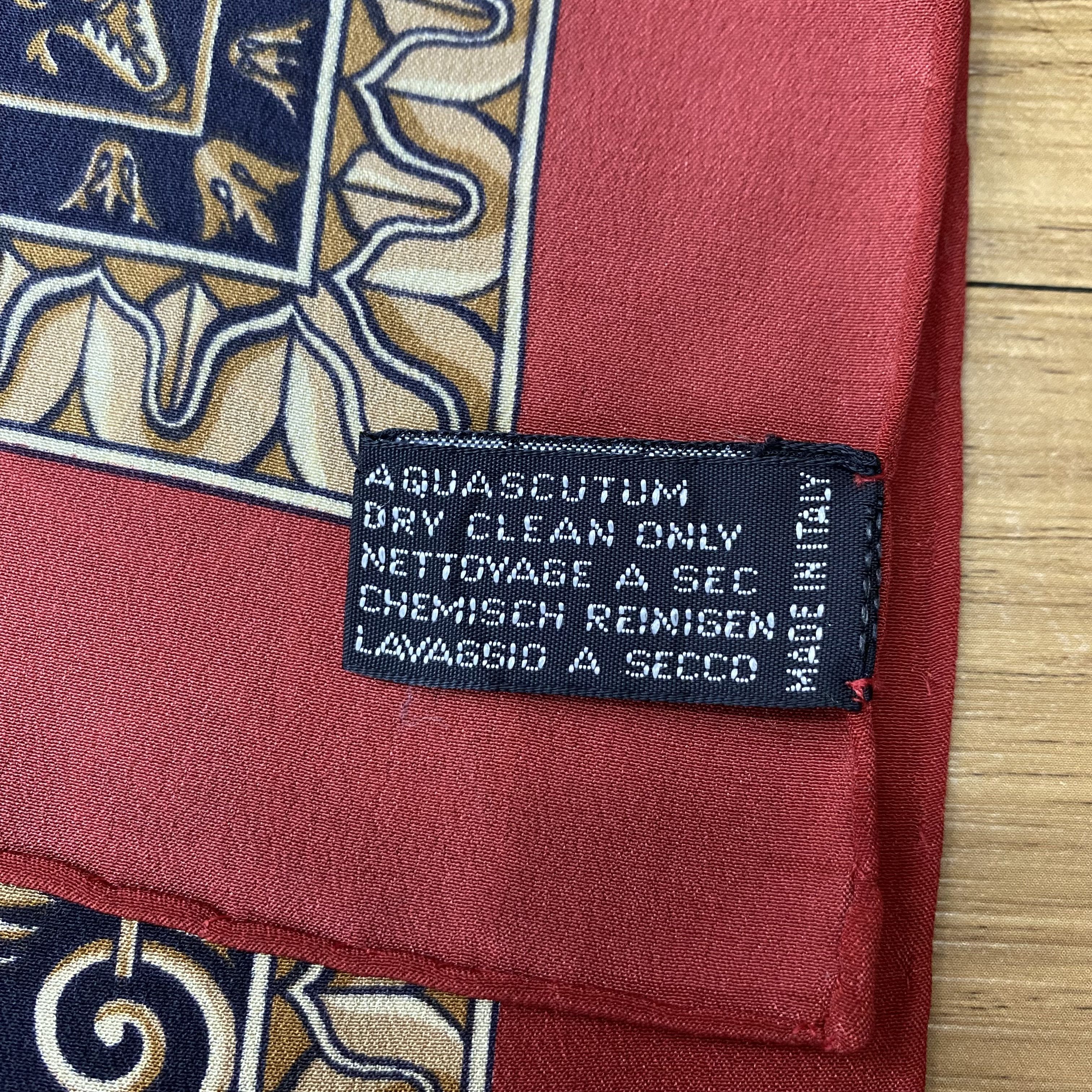 Aquascutum × Vintage Vintage 90s Aquascutum Silk Scarf SSC280 Size ONE SIZE - 4 Thumbnail