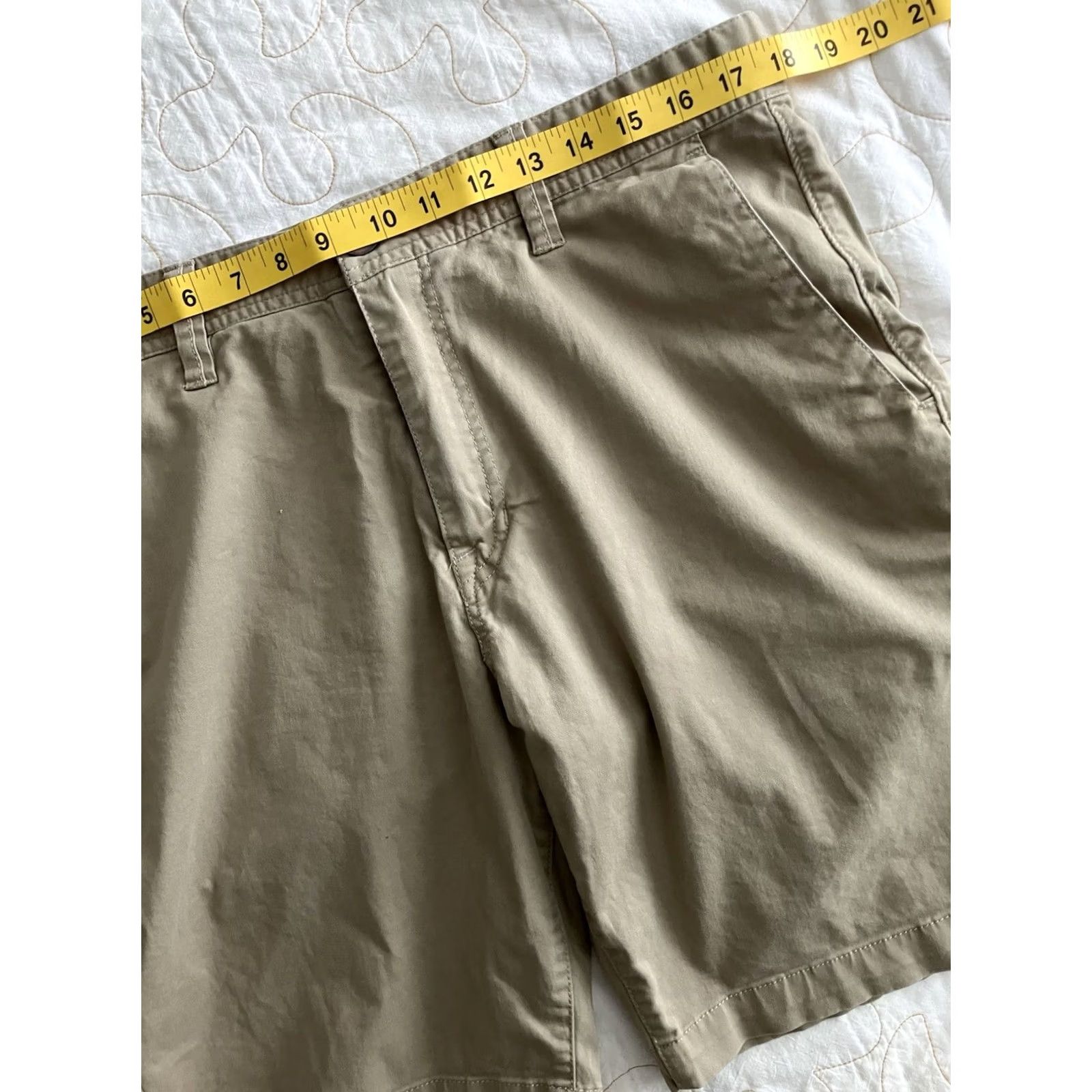 Volcom Volcom True To This Shorts Mens 36 Tan Khaki Front Modern Fit Chinos Tag 34 Size US 36 / EU 52 - 6 Thumbnail
