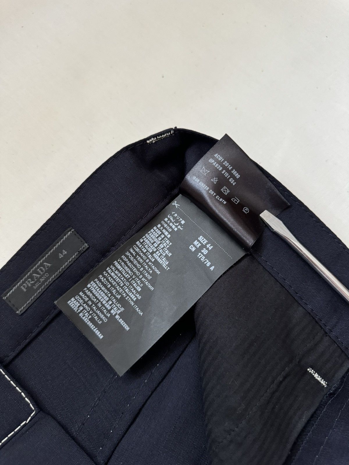 Prada SS15 Contrast Stitch Trousers Size US 30 / EU 46 - 7 Thumbnail