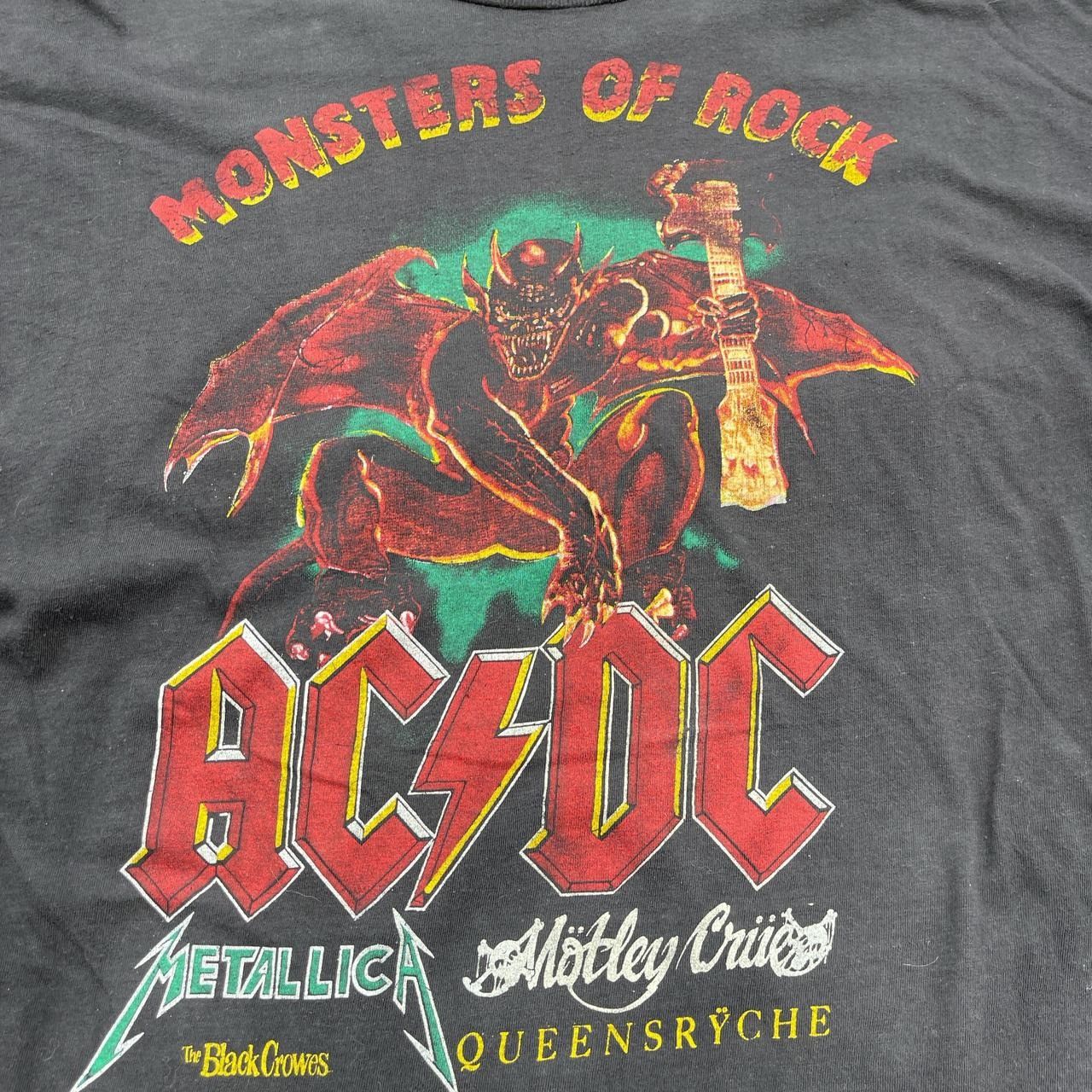 Vintage Vintage 90s AC/DC Monsters of Rock Concert tour Boxy Fit Rar Size US L / EU 52-54 / 3 - 2 Thumbnail