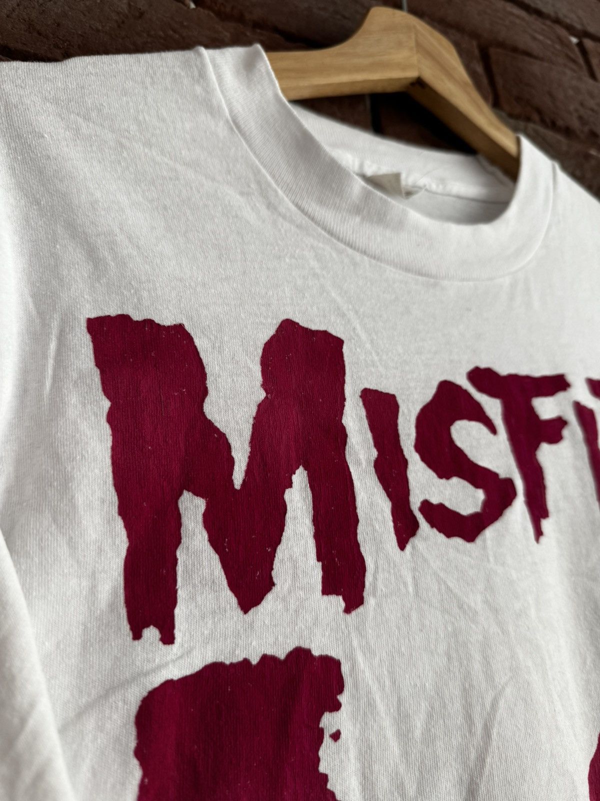 4GSELLER 80s Misfits Crimson Ghost Skull Shirt Horror Punk Band Tee L Size US L / EU 52-54 / 3 - 7 Thumbnail
