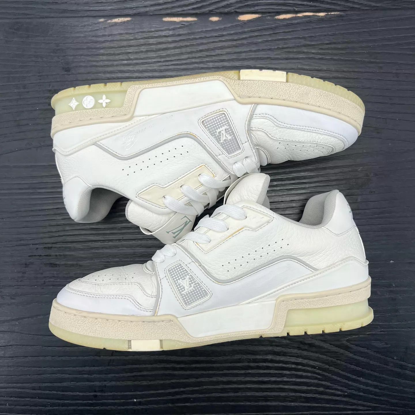 Louis Vuitton LV Trainer White Cement 4/38 Near New With Box Size US 7.5 / IT 37.5 - 2 Thumbnail