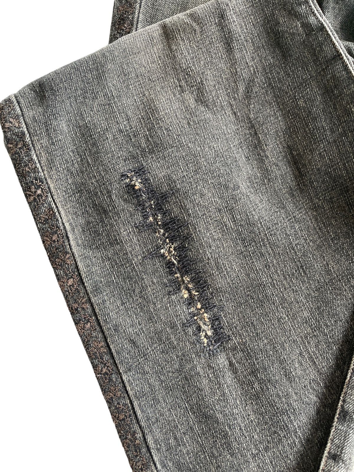 Japanese Brand Distressed Flare Mudd LGB Denim Size US 30 / EU 46 - 11 Thumbnail