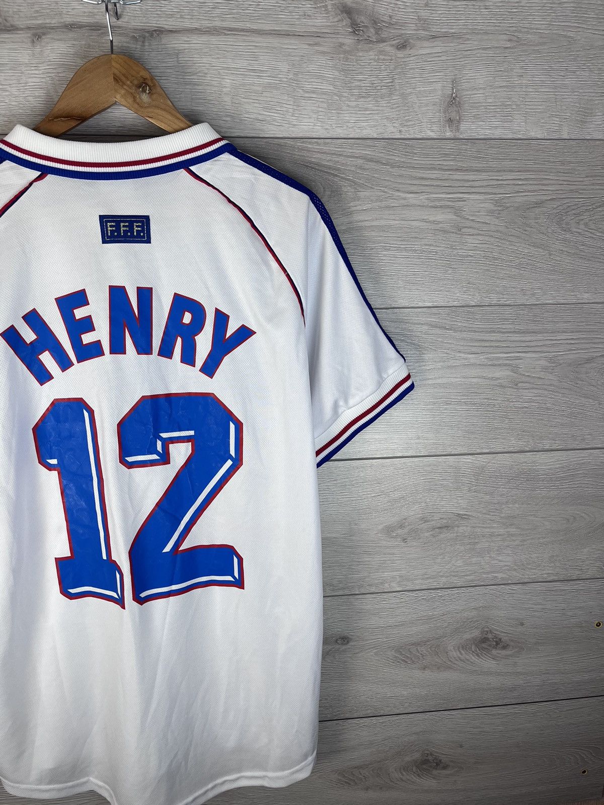 Vintage Vintage men’s soccer jersey Adidas France 🇫🇷 #12 Hanry Size US L / EU 52-54 / 3 - 10 Thumbnail