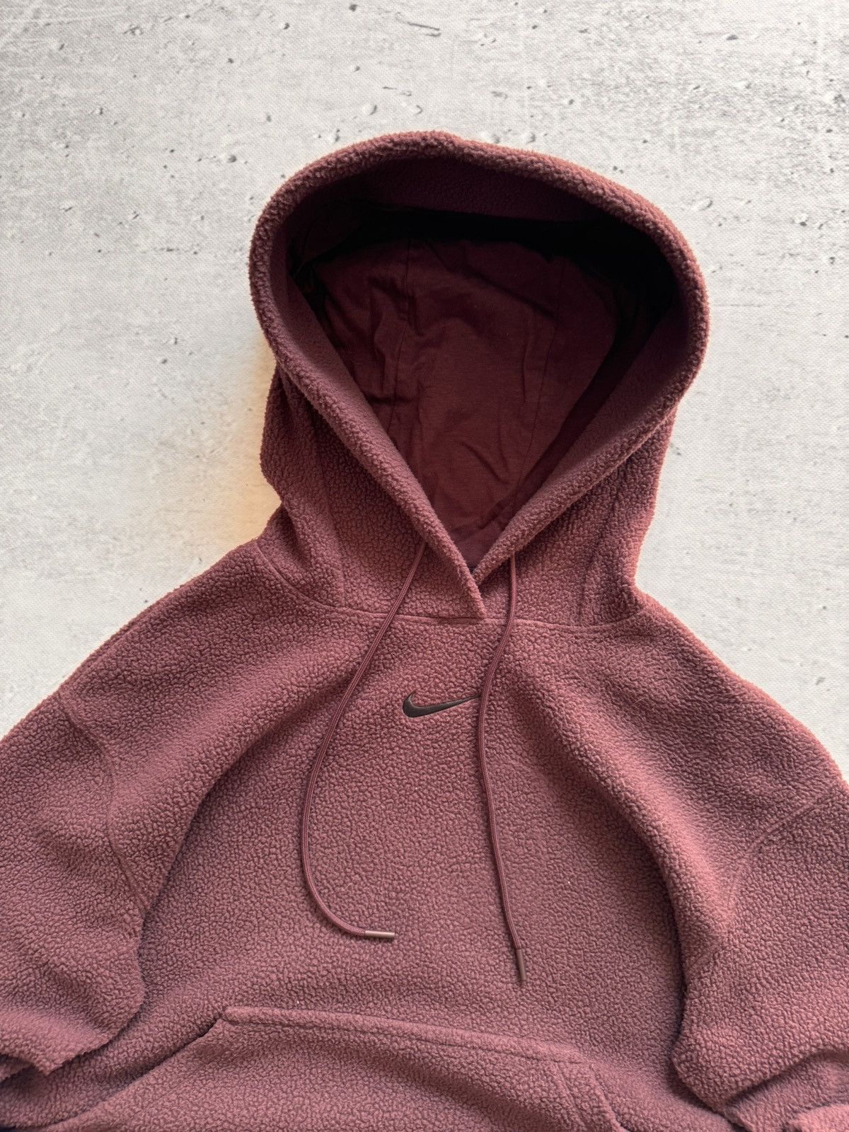 Nike × Vintage NIKE TEDDY VINTAGE CENTER LOGO OVERSIZE BOXY HOODIE Size US S / EU 44-46 / 1 - 3 Thumbnail