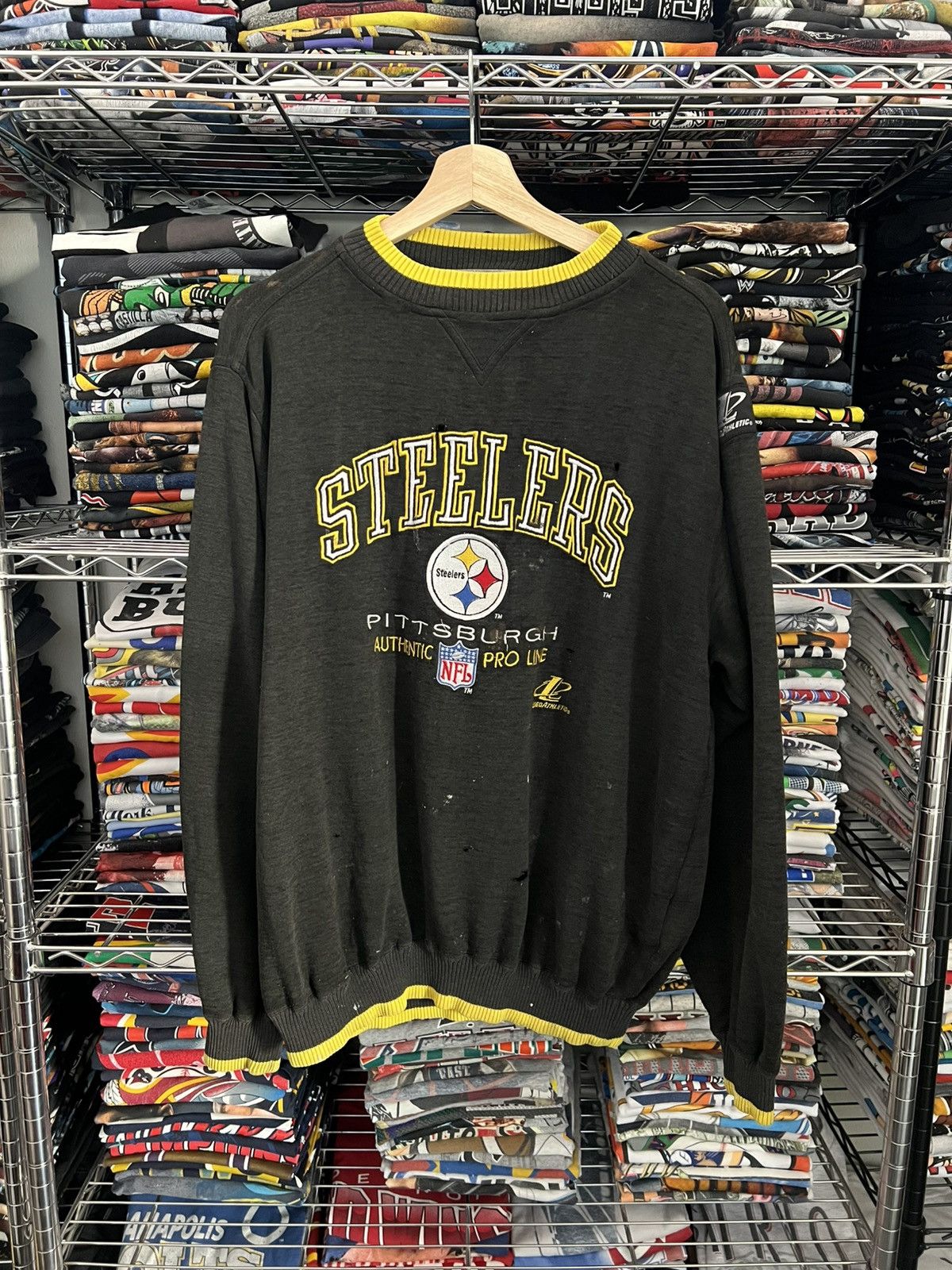 Pro Line 90s Team NFL Pittsburgh Steelers Logo Athletic Crewneck Size US L / EU 52-54 / 3 - 1 Thumbnail
