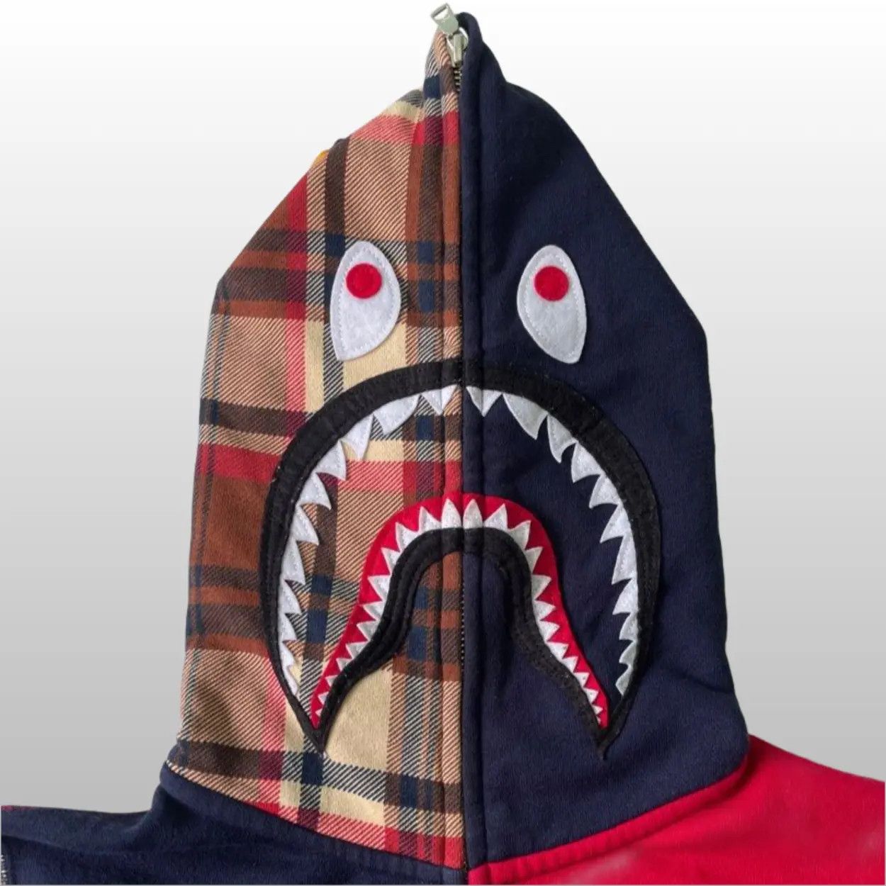Bape Bape Check Shark Relaxed Full Zip Hoodie SS21 Size XS / US 0-2 / IT 36-38 - 3 Thumbnail