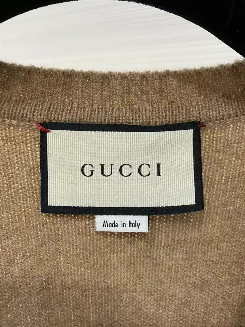 Gucci Gucci Beige Knit Cardigan with Gold Buttons-2506 Size US M / EU 48-50 / 2 - 1 Thumbnail
