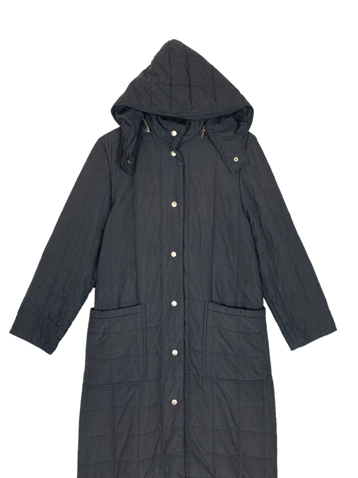 Aquascutum Aquascutum Quilted Designer Long Coat Colour Black Size S Size S / US 4 / IT 40 - 2 Thumbnail