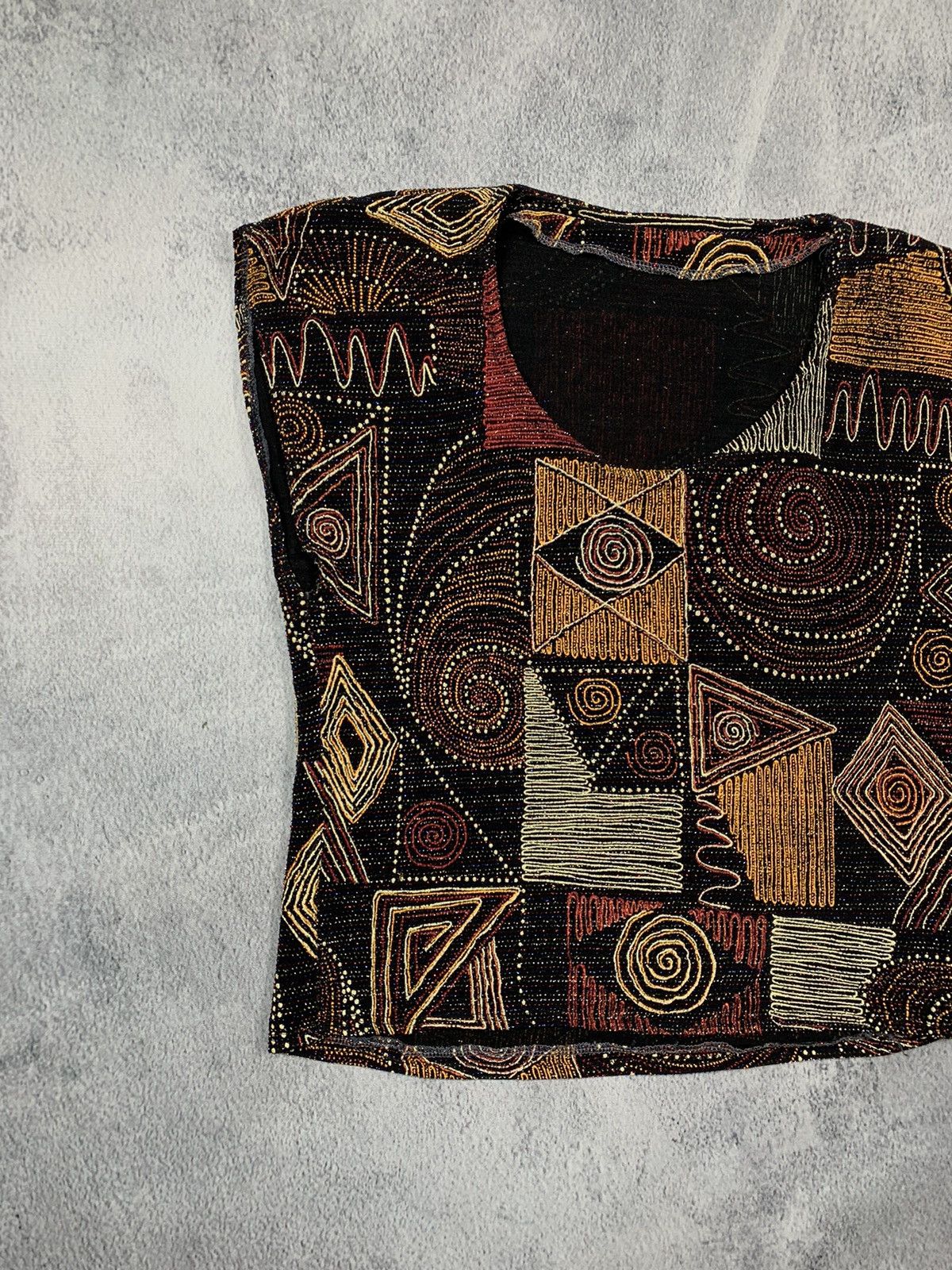Japanese Brand × Vintage VintageY2K Geometric Japanese abstract tank top retro style Size S / US 4 / IT 40 - 2 Thumbnail