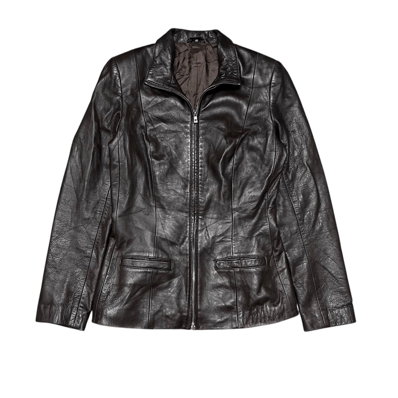 Hugo Boss Vintage Hugo Boss Leather Jacket Black Size US S / EU 44-46 / 1 - 1 Thumbnail