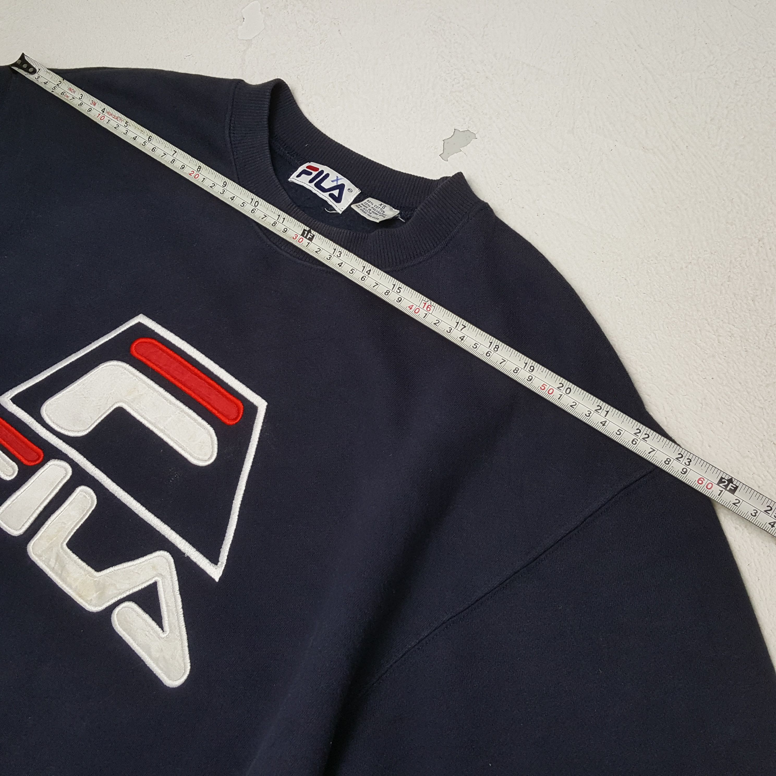 Fila × Vintage FILA Center Logo Spellout Design Sweatshirt Size US L / EU 52-54 / 3 - 5 Thumbnail