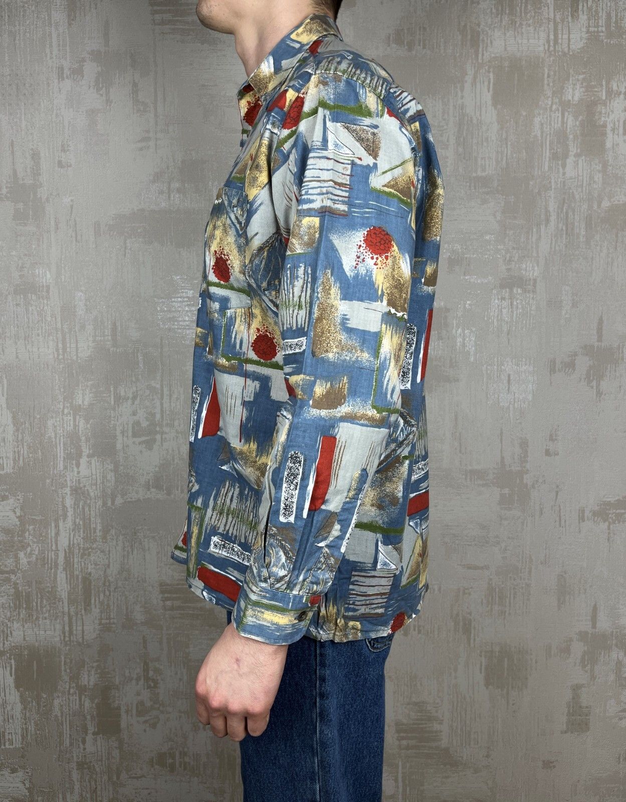 C&A 90's Vintage C&A Abstract Party Crazy Disco Shirt Size US L / EU 52-54 / 3 - 8 Thumbnail