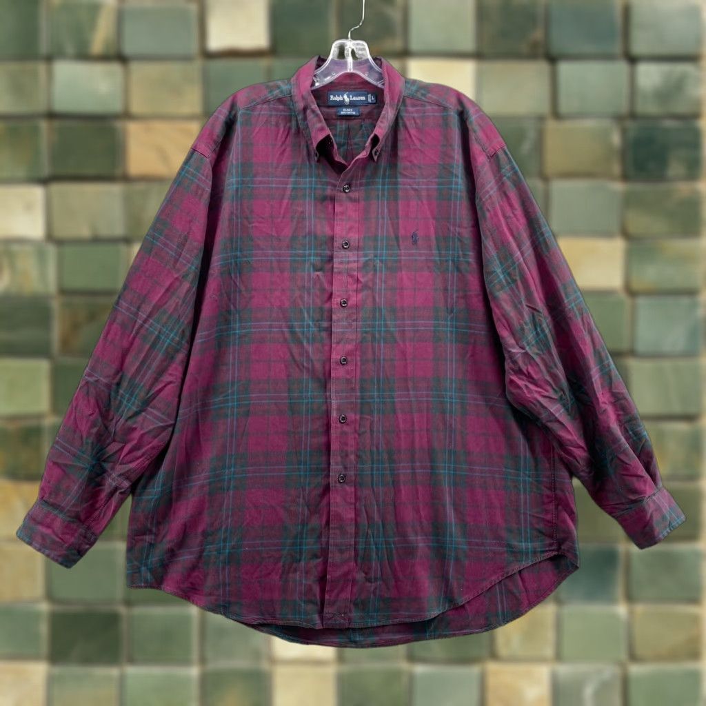 Polo Ralph Lauren Polo Ralph Lauren Flannel Button-Down Blake Plaid 100% Cotton Men's Large L Multicolor Plaid Pattern Shirt Size US L / EU 52-54 / 3 - 1 Thumbnail