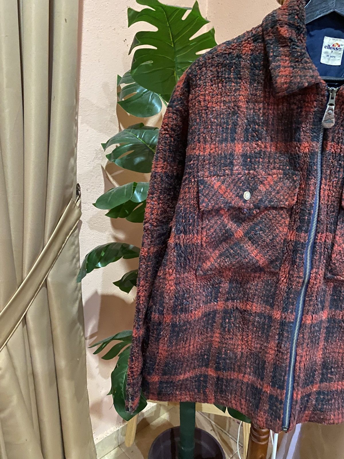 Ellesse VINTAGE ELLESSE RED PLAID FLEECE JACKET Size US M / EU 48-50 / 2 - 5 Thumbnail