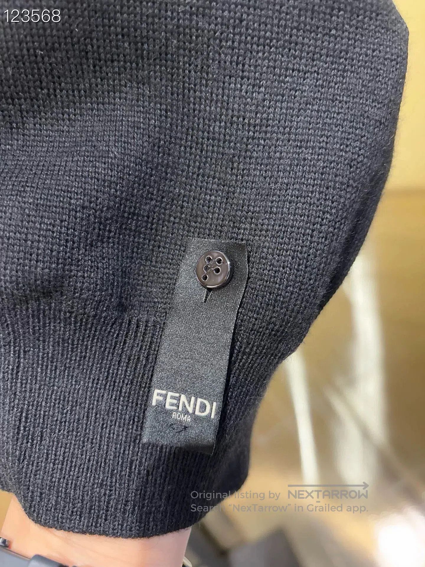 Fendi Fendi 040785 D305 Black Wool Knit Sweater. Size US S / EU 44-46 / 1 - 3 Thumbnail