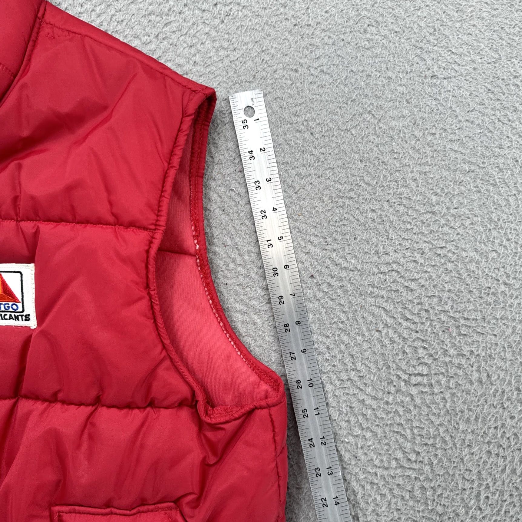 Dunbrooke VINTAGE Citgo Pla-Jac Dunbrooke Vest - Quilted Puffer Snap Up XL Red USA Made Size US XL / EU 56 / 4 - 6 Thumbnail