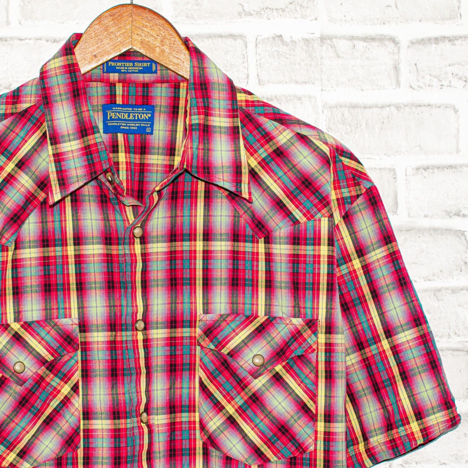 Pendleton PENDLETON Western Pearl Snap Frontier Shirt Short Sleeve Size US L / EU 52-54 / 3 - 2 Thumbnail