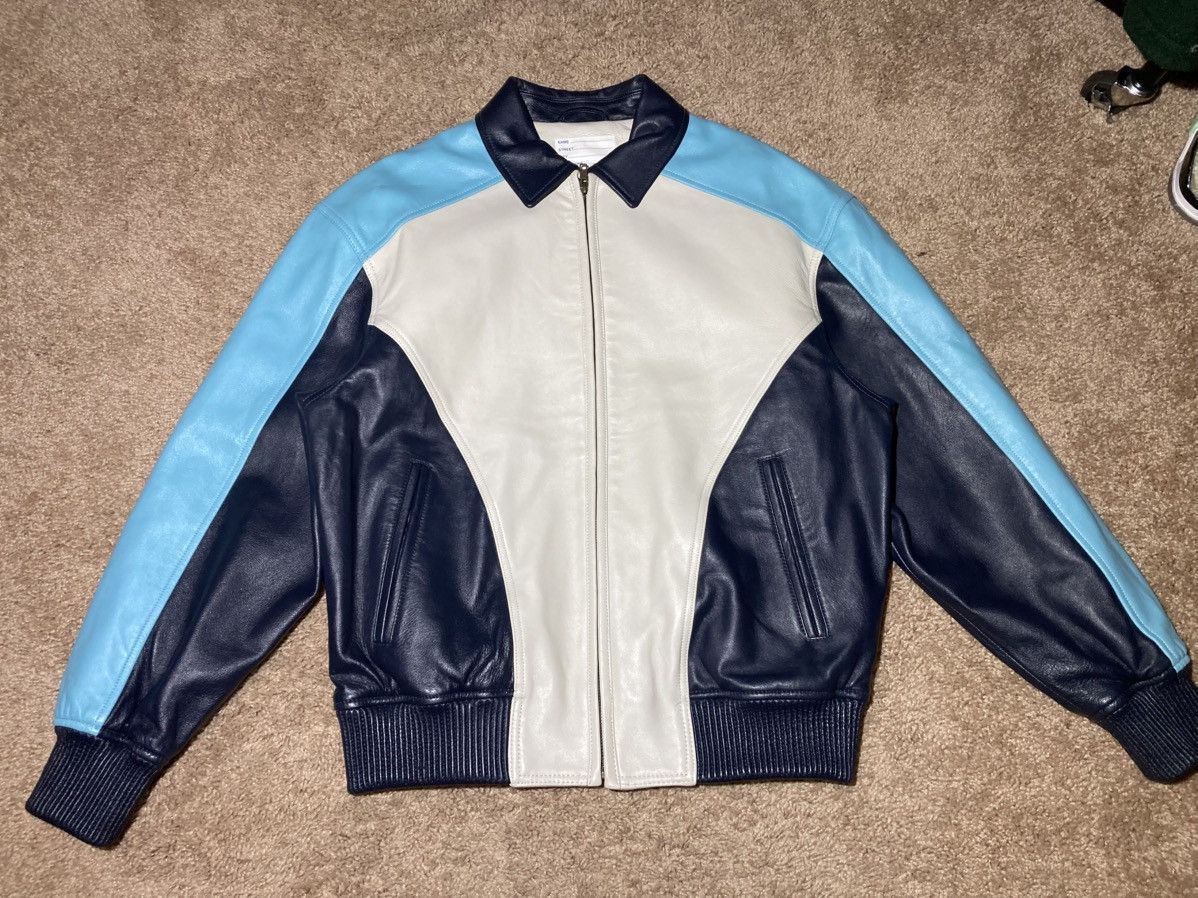 Supreme New SS18 Supreme Studded Arc Logo Leather Jacket Blue 2018 Size US S / EU 44-46 / 1 - 2 Thumbnail