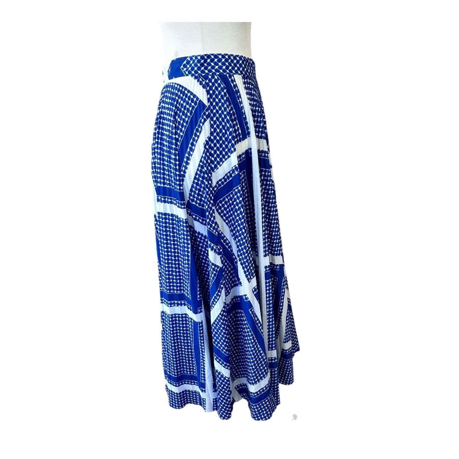 MSGM MSGM Pleated Skirt 42 8 US Blue White Plaid Avant Garde Twee Size 30" / US 8 / IT 44 - 3 Thumbnail
