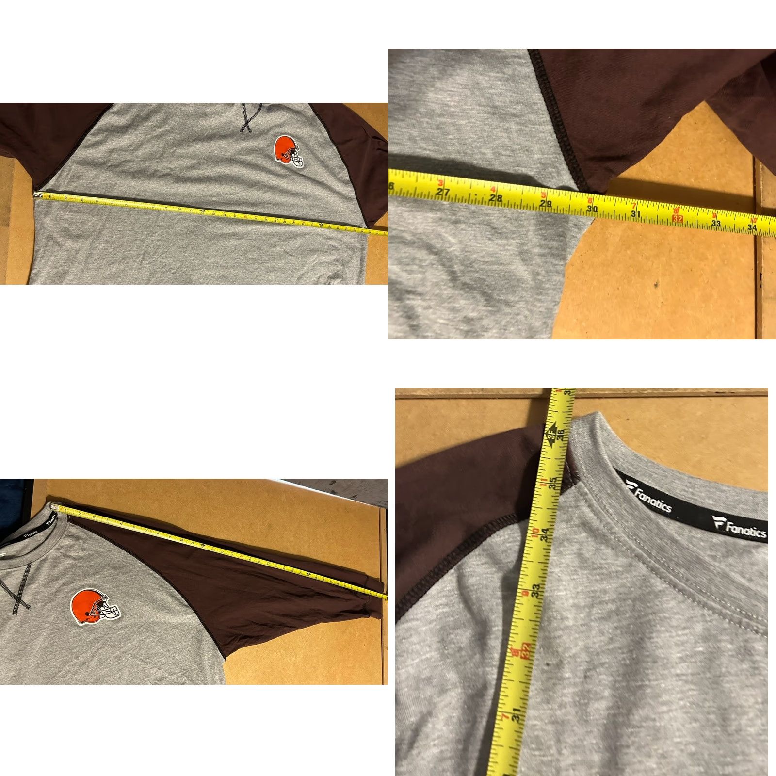 Vintage Cleveland Browns Fanatics Long Sleeve Pullover Shirt Men 5XL Gray Brown Helmet Logo Crew Neck Activewear Shirt Size US XXL / EU 58 / 5 - 9 Thumbnail