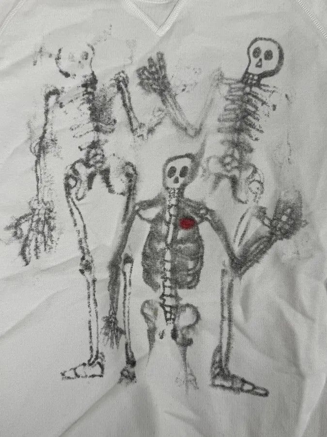 Dsquared2 AW2010 Dsquared2 White Skeleton Abstract Crewneck Sweater Size US M / EU 48-50 / 2 - 7 Thumbnail