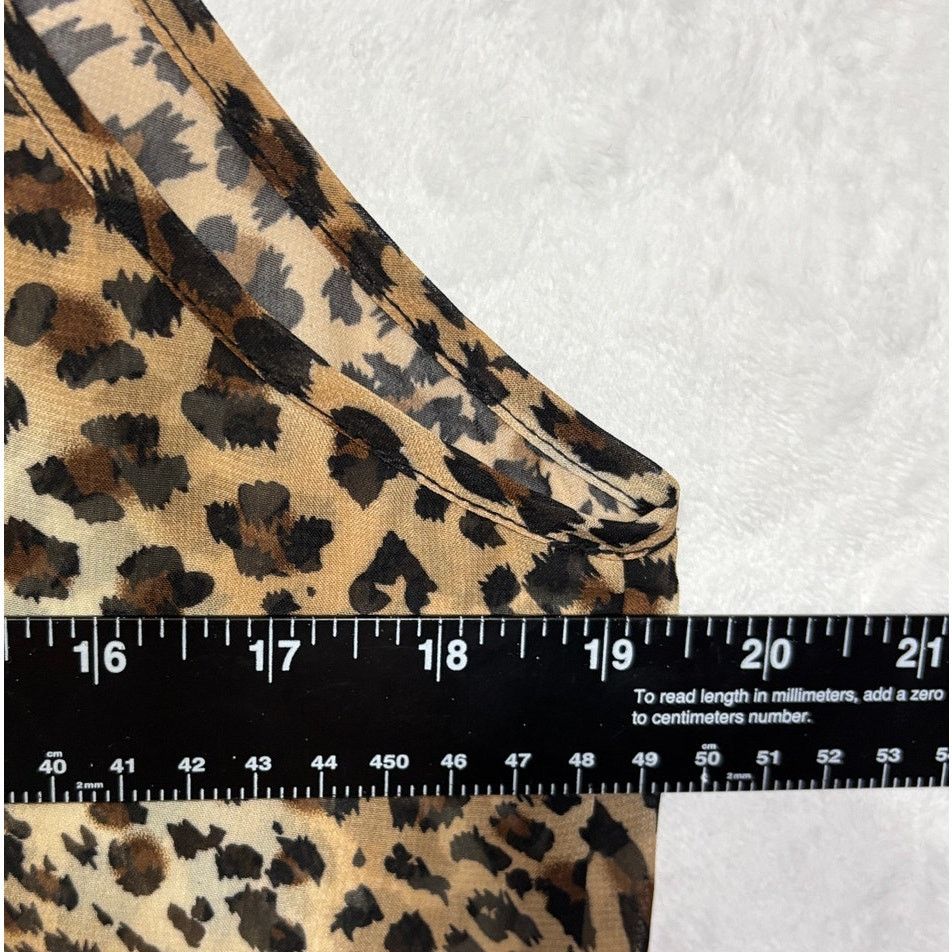 Other Women's Chic Leopard Print Lace Trim Cami Top | Size L | EUC Size L / US 10 / IT 46 - 7 Thumbnail