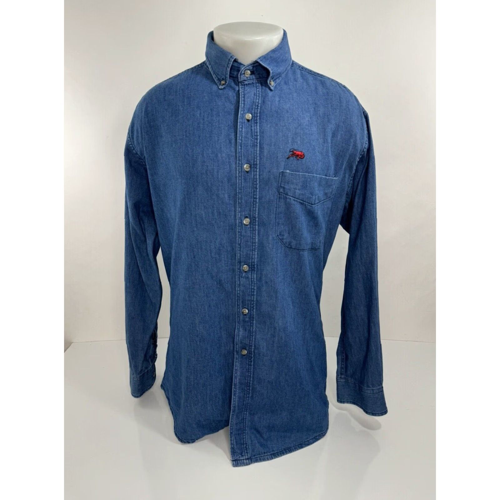 Denime Perlis - Denim Embroidered Crawfish Mens L Shirt Size US L / EU 52-54 / 3 - 2 Thumbnail