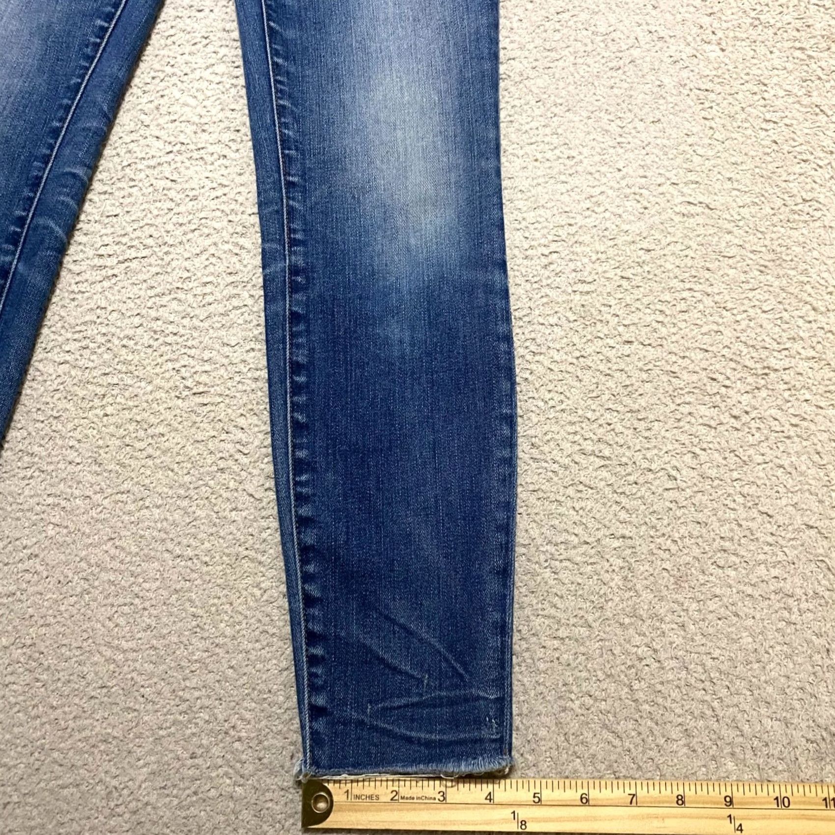 Madewell Madewell Jeans Womens 25 Blue Denim High Rise Skinny Distressed Raw Hem Category: Jeans Size 42" / US 20 - 5 Thumbnail