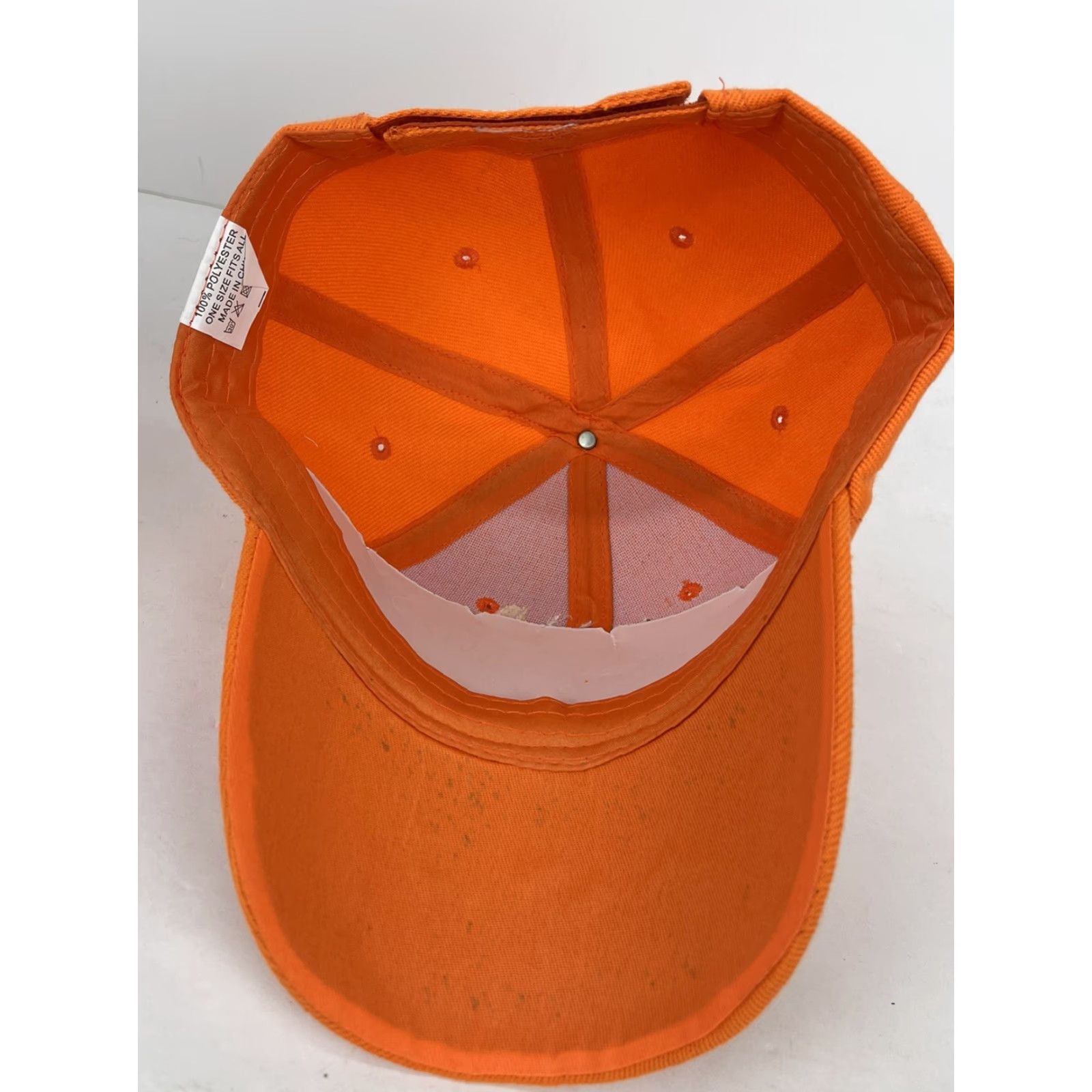 Vintage HUNTING Adjustable Hat Cap "Shut Up and Hunt" Orange Mens OSFM Adjustable Ball Cap Orange FDA? Size ONE SIZE - 5 Thumbnail