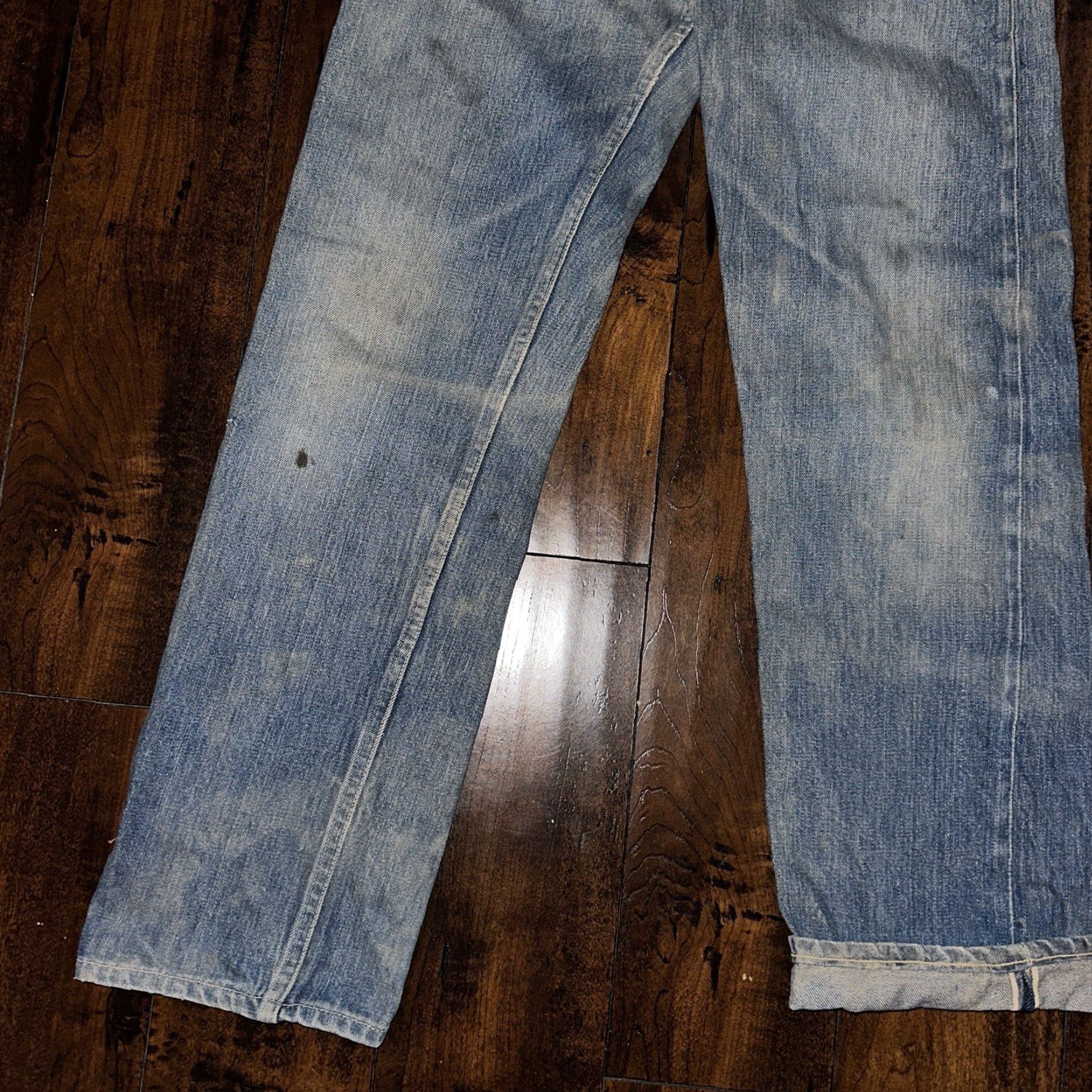 Bally VINTAGE Bally True VTG 40s 50s Redline Selvedge Denim Jeans 1950s Levi’s Big E 27x30 Size US 27 - 3 Thumbnail